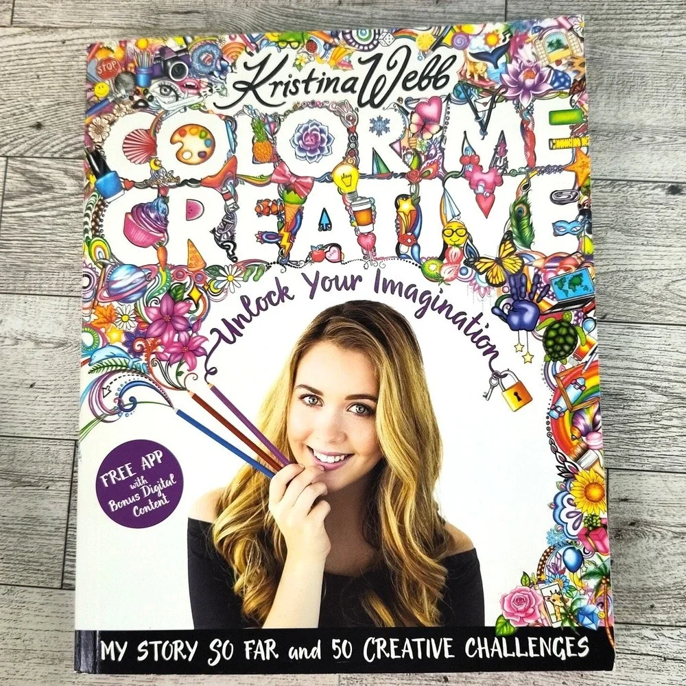 Color Me Creative Kristina Webb‎ 2015 First Edition Softcover Art Challenge Book